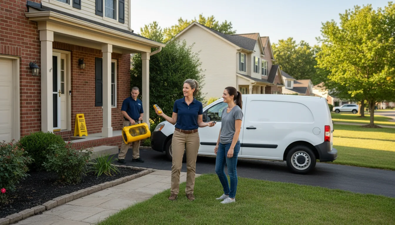Residential water damage restoration in Burr Oak, MI